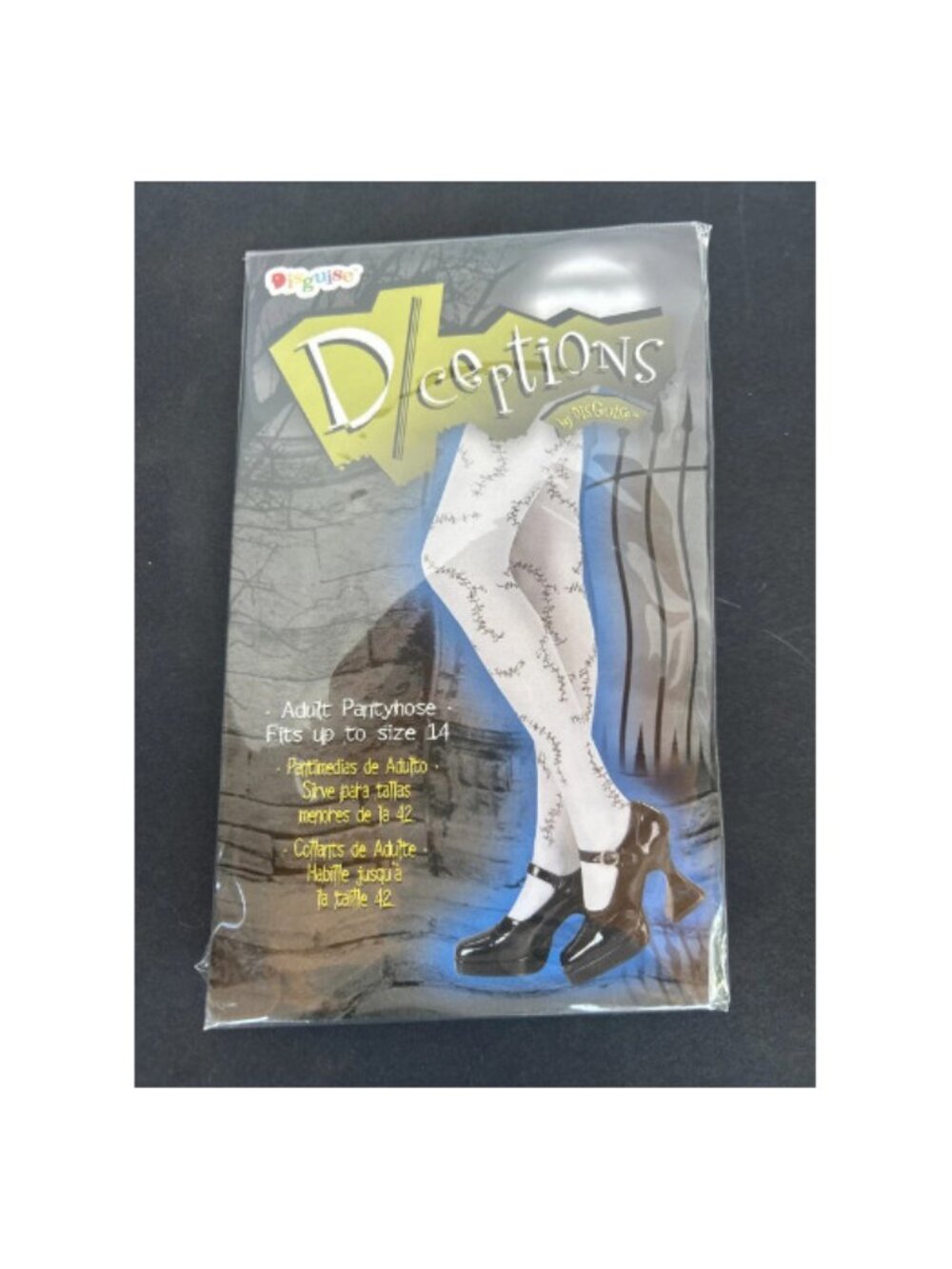 Adult Stitched White Pantyhose